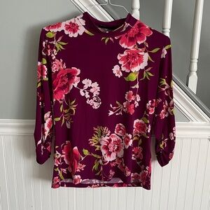 New York and Company Floral Long Sleeve Top